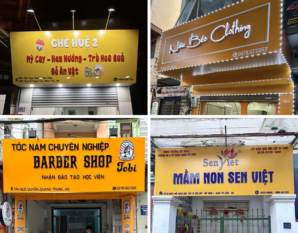Thi công biển quảng cáo 2 mặt
