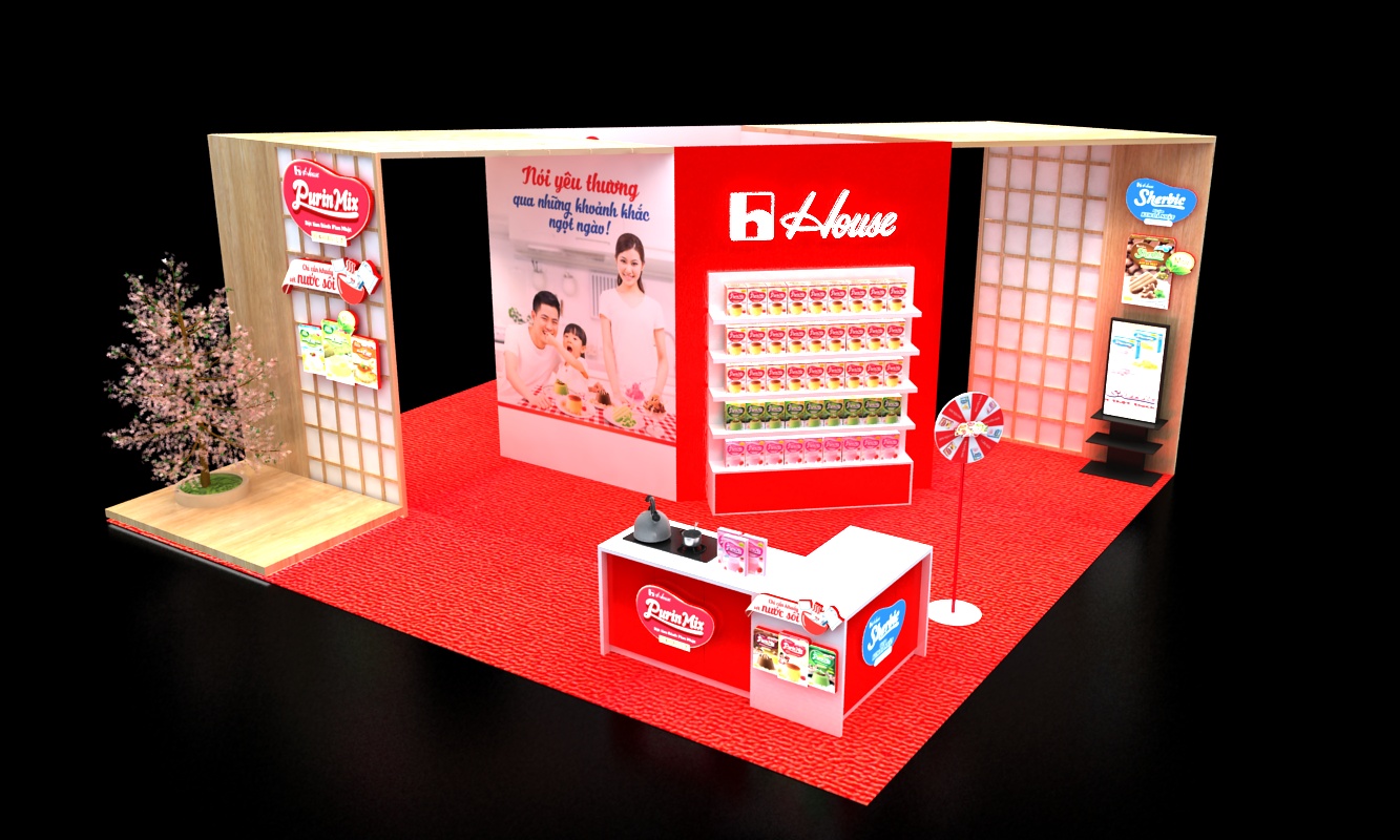 Thiết Kế Booth Bán Hàng Bằng Nhựa