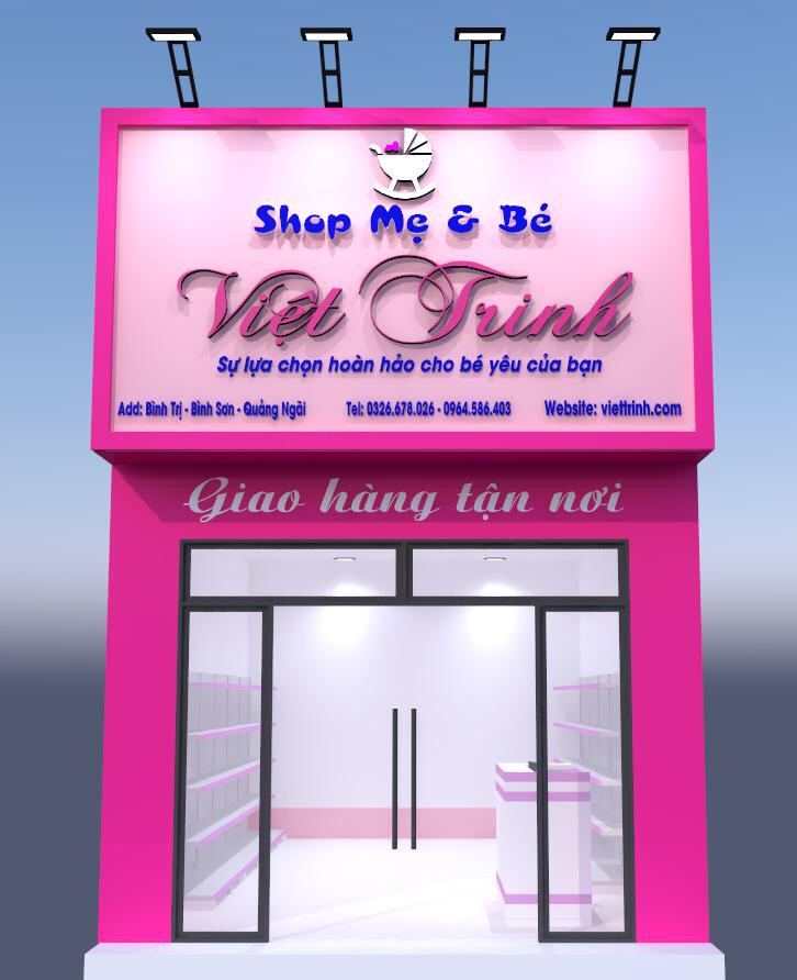 Mẫu Bảng Hiệu Cửa Hàng Mẹ và Bé Đẹp Năm 2026