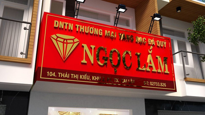 Mẫu Bảng Hiệu Tiệm Vàng Đẹp Năm 2026 Sang Trọng