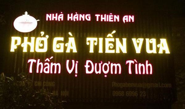 Thi Công Biển Quảng Cáo Nhà Hàng