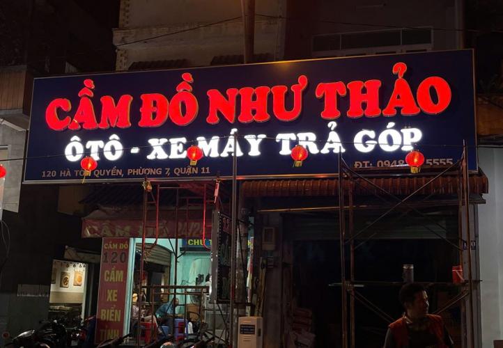 Thi Công Chữ Nổi Mica Gắn Đèn LED Đẹp