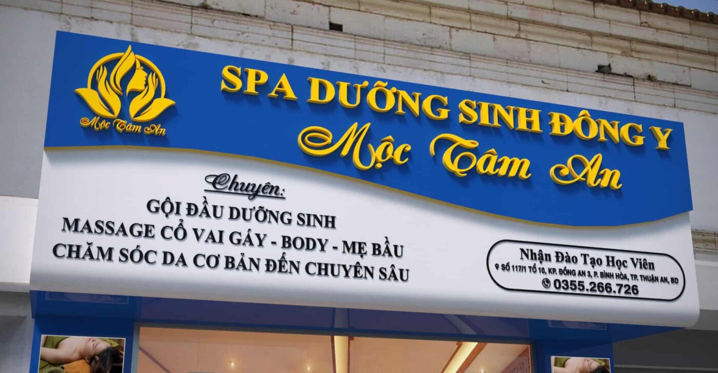 Mẫu Bảng Hiệu Spa Sang Trọng Năm 2026