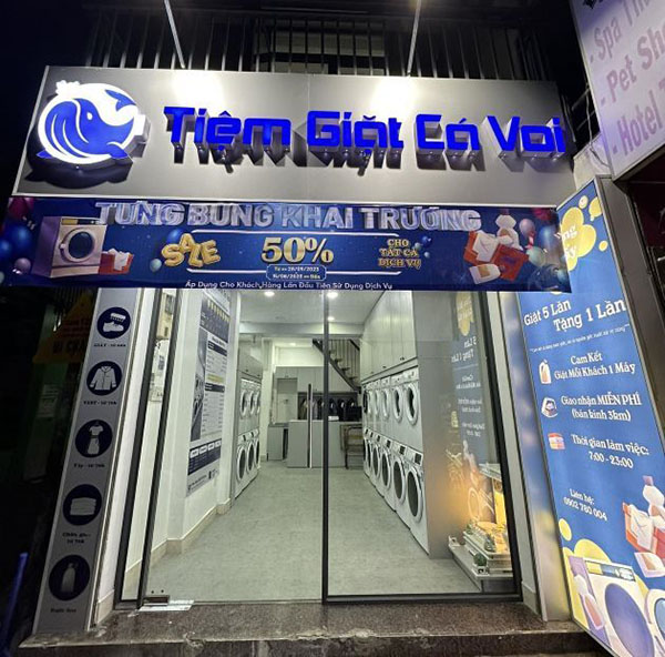 Mẫu Bảng Hiệu Tiệm Giặt Ủi Đẹp