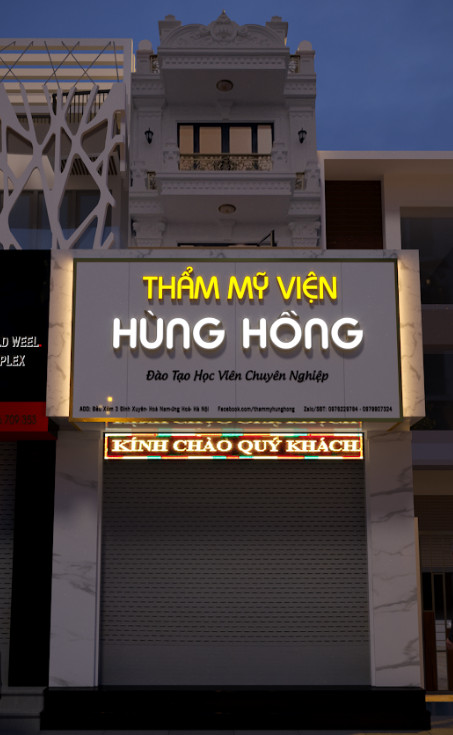 Thi Công Biển Hiệu Phun Xăm Thẩm Mỹ Đẹp