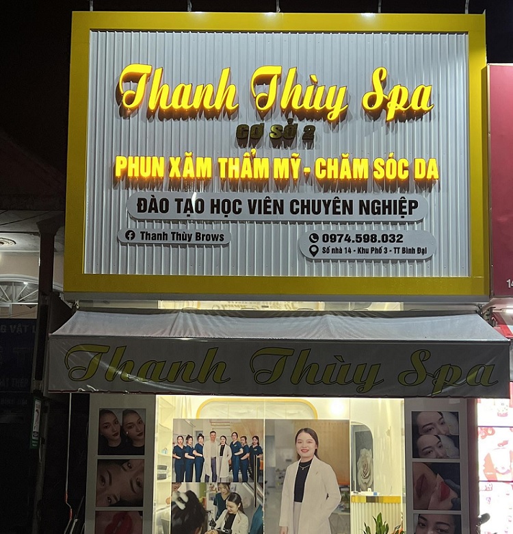 Thiết Kế Biển Hiệu Phun Xăm Thẩm Mỹ Đẹp
