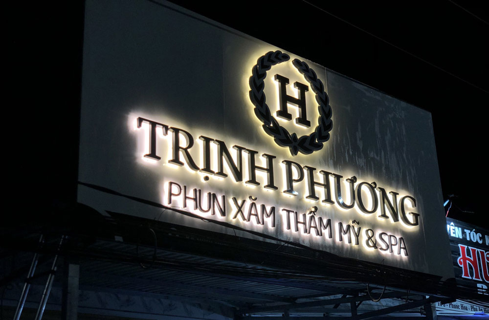 Mẫu Biển Hiệu Phun Xăm Thẩm Mỹ Đẹp
