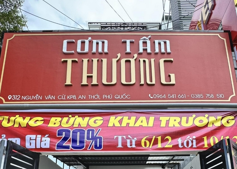 Mẫu Bảng Hiệu Cơm Tấm Đẹp