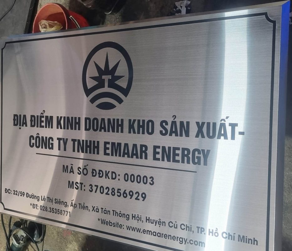 Thi Công Bảng Hiệu Công Ty Inox Đẹp