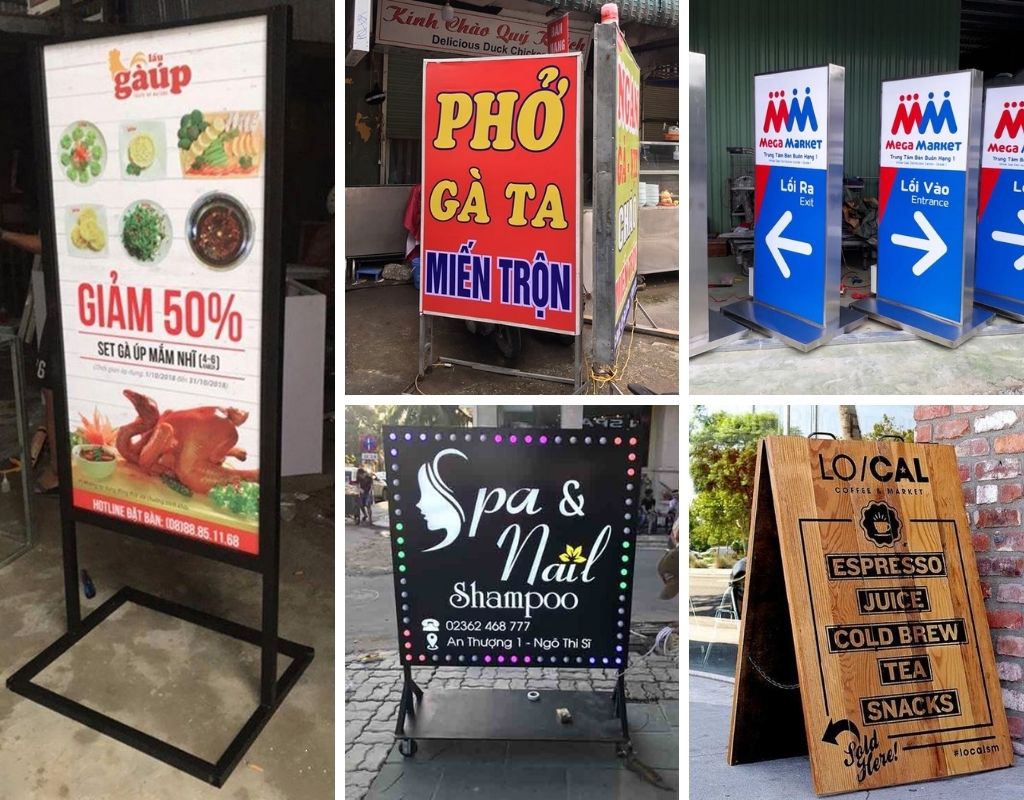 Chất liệu làm bảng quảng cáo phổ biến hiện nay