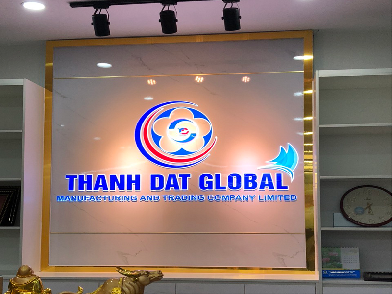 Làm logo công ty bằng mica