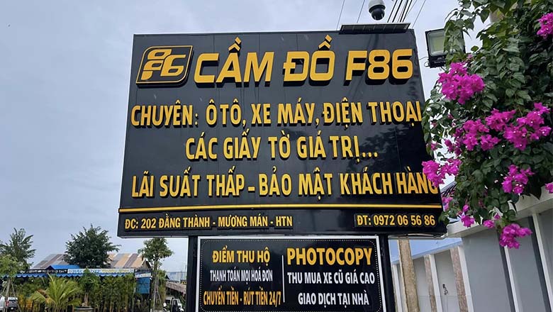 Mẫu biển hiệu cầm đồ đẹp