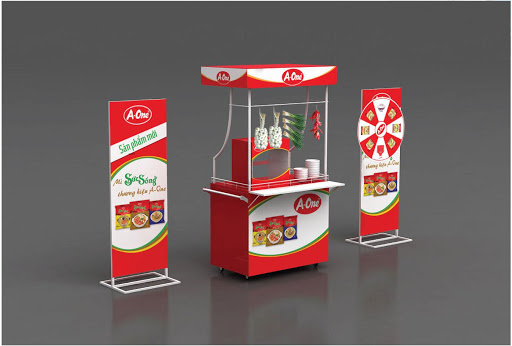 Thi Công Booth Bán Hàng Di Động