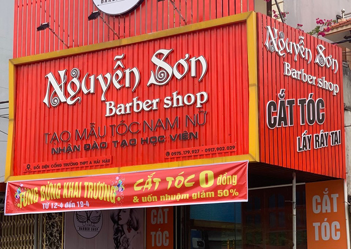 Thi công biển hiệu bằng tôn