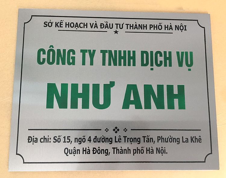 Biển trụ sở công ty
