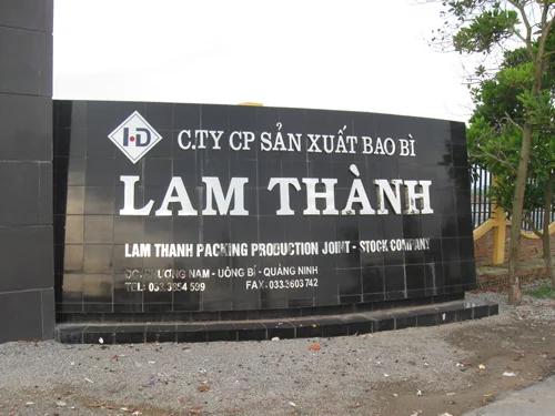Bảng hiệu công ty bằng đá